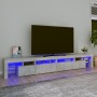 Mueble de TV con luces LED gris hormigón 260x36,5x40 cm en Muebles TV | Comprar online en Foru.es