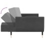 Sofá cama de 2 plazas con dos almohadas terciopelo gris oscuro de vidaXL, Sofás - Ref: Foro24-337583, Precio: 352,70 €, Descu...