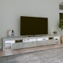 Mueble de TV con luces LED gris hormigón 260x36,5x40 cm en Muebles TV | Comprar online en Foru.es