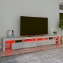 Mueble de TV con luces LED gris hormigón 260x36,5x40 cm en Muebles TV | Comprar online en Foru.es