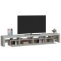 Mueble de TV con luces LED gris hormigón 260x36,5x40 cm en Muebles TV | Comprar online en Foru.es