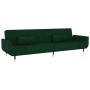 Sofá cama de 2 plazas con dos cojines terciopelo verde oscuro de vidaXL, Sofás - Ref: Foro24-337584, Precio: 357,43 €, Descue...