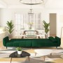 Sofá cama de 2 plazas con dos cojines terciopelo verde oscuro de vidaXL, Sofás - Ref: Foro24-337584, Precio: 357,43 €, Descue...