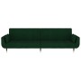 Sofá cama de 2 plazas con dos cojines terciopelo verde oscuro de vidaXL, Sofás - Ref: Foro24-337584, Precio: 357,43 €, Descue...