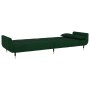 Sofá cama de 2 plazas con dos cojines terciopelo verde oscuro de vidaXL, Sofás - Ref: Foro24-337584, Precio: 357,43 €, Descue...