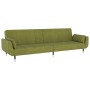 Sofá cama de 2 plazas con dos cojines terciopelo verde claro de vidaXL, Sofás - Ref: Foro24-337585, Precio: 331,46 €, Descuen...