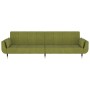 Sofá cama de 2 plazas con dos cojines terciopelo verde claro de vidaXL, Sofás - Ref: Foro24-337585, Precio: 331,46 €, Descuen...