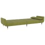 Sofá cama de 2 plazas con dos cojines terciopelo verde claro de vidaXL, Sofás - Ref: Foro24-337585, Precio: 331,46 €, Descuen...