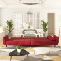 Sofá cama de 2 plazas con dos almohadas terciopelo color vino de vidaXL, Sofás - Ref: Foro24-337587, Precio: 332,01 €, Descue...