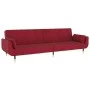 Two-seater sofa bed with two wine-colored velvet pillows by vidaXL, Sofas - Ref: Foro24-337587, Price: 324,30 €, Discount: %