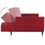 Sofá cama de 2 plazas con dos almohadas terciopelo color vino de vidaXL, Sofás - Ref: Foro24-337587, Precio: 332,01 €, Descue...
