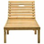 Tumbona de jardín con mesa de madera de pino impregnada en Tumbonas | Comprar online en Foru.es