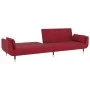 Two-seater sofa bed with two wine-colored velvet pillows by vidaXL, Sofas - Ref: Foro24-337587, Price: 324,30 €, Discount: %