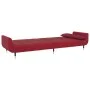 Two-seater sofa bed with two wine-colored velvet pillows by vidaXL, Sofas - Ref: Foro24-337587, Price: 324,30 €, Discount: %