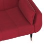 Sofá cama de 2 plazas con dos almohadas terciopelo color vino de vidaXL, Sofás - Ref: Foro24-337587, Precio: 332,01 €, Descue...