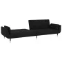 2-Sitzer-Schlafsofa mit zwei schwarzen Samtkissen von vidaXL, Sofas - Ref: Foro24-337588, Preis: 357,17 €, Rabatt: %