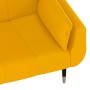 Sofá cama de 2 plazas con dos cojines terciopelo amarillo de vidaXL, Sofás - Ref: Foro24-337589, Precio: 333,92 €, Descuento: %