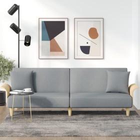 Sofá cama con reposabrazos tela gris claro de vidaXL, Sofás - Ref: Foro24-351843, Precio: 293,35 €, Descuento: %