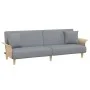 Sofá cama con reposabrazos tela gris claro de vidaXL, Sofás - Ref: Foro24-351843, Precio: 288,25 €, Descuento: %