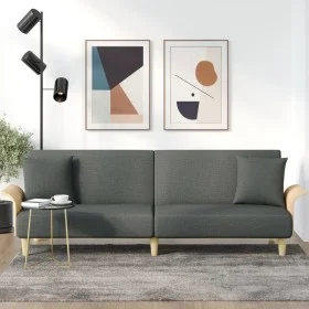 Sofá cama con reposabrazos tela gris oscuro de vidaXL, Sofás - Ref: Foro24-351844, Precio: 307,64 €, Descuento: %