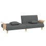 Sofá cama con reposabrazos tela gris oscuro de vidaXL, Sofás - Ref: Foro24-351844, Precio: 295,01 €, Descuento: %