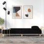Sofá cama con reposabrazos tela negro de vidaXL, Sofás - Ref: Foro24-351845, Precio: 251,08 €, Descuento: %