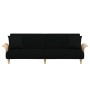 Sofá cama con reposabrazos tela negro de vidaXL, Sofás - Ref: Foro24-351845, Precio: 251,08 €, Descuento: %