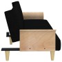 Sofá cama con reposabrazos tela negro de vidaXL, Sofás - Ref: Foro24-351845, Precio: 251,08 €, Descuento: %