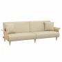 Schlafsofa mit Armlehnen aus cremefarbenem Stoff von vidaXL, Sofas - Ref: Foro24-351846, Preis: 260,62 €, Rabatt: %