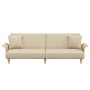 Sofá cama con reposabrazos tela color crema de vidaXL, Sofás - Ref: Foro24-351846, Precio: 264,37 €, Descuento: %