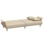 Sofá cama con reposabrazos tela color crema de vidaXL, Sofás - Ref: Foro24-351846, Precio: 264,37 €, Descuento: %