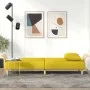 Sofá cama con reposabrazos tela amarillo claro de vidaXL, Sofás - Ref: Foro24-351847, Precio: 265,03 €, Descuento: %