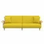 Sofá cama con reposabrazos tela amarillo claro de vidaXL, Sofás - Ref: Foro24-351847, Precio: 265,03 €, Descuento: %