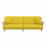 Sofá cama con reposabrazos tela amarillo claro de vidaXL, Sofás - Ref: Foro24-351847, Precio: 269,36 €, Descuento: %
