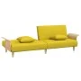 Sofá cama con reposabrazos tela amarillo claro de vidaXL, Sofás - Ref: Foro24-351847, Precio: 265,03 €, Descuento: %