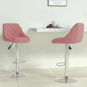 Taburete de cocina 2 unidades de terciopelo rosa de vidaXL, Taburetes de cocina - Ref: Foro24-335310, Precio: 141,28 €, Descu...