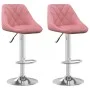 Taburete de cocina 2 unidades de terciopelo rosa de vidaXL, Taburetes de cocina - Ref: Foro24-335310, Precio: 141,28 €, Descu...