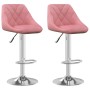Taburete de cocina 2 unidades de terciopelo rosa de vidaXL, Taburetes de cocina - Ref: Foro24-335310, Precio: 144,66 €, Descu...