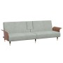 Sofá cama con portavasos terciopelo gris claro de vidaXL, Sofás - Ref: Foro24-351850, Precio: 341,52 €, Descuento: %