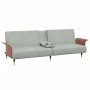 Sofá cama con portavasos terciopelo gris claro de vidaXL, Sofás - Ref: Foro24-351850, Precio: 341,52 €, Descuento: %
