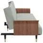 Hellgraues Samtschlafsofa mit Getränkehalter von vidaXL, Sofas - Ref: Foro24-351850, Preis: 317,55 €, Rabatt: %