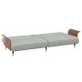 Sofá cama con portavasos terciopelo gris claro de vidaXL, Sofás - Ref: Foro24-351850, Precio: 341,52 €, Descuento: %