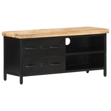 Mueble para TV de madera maciza de mango rugosa 90x30x41 cm de vidaXL, Muebles TV - Ref: Foro24-320662, Precio: 140,89 €, Des...
