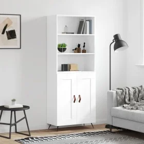 Tall white plywood sideboard 69.5x34x180 cm by vidaXL, Sideboards - Ref: Foro24-3189925, Price: 130,55 €, Discount: %