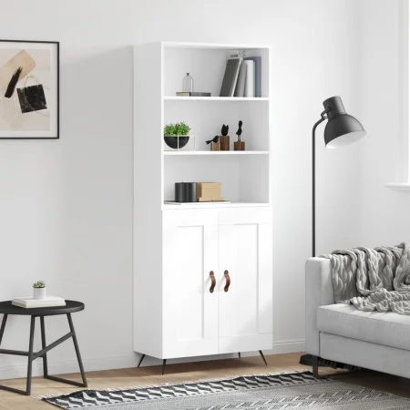 Tall white plywood sideboard 69.5x34x180 cm by vidaXL, Sideboards - Ref: Foro24-3189925, Price: 130,55 €, Discount: %