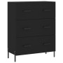 Aparador alto madera contrachapada negro 69,5x34x180 cm de vidaXL, Aparadores - Ref: Foro24-3189390, Precio: 182,44 €, Descue...