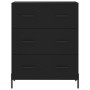 Aparador alto madera contrachapada negro 69,5x34x180 cm de vidaXL, Aparadores - Ref: Foro24-3189390, Precio: 182,44 €, Descue...
