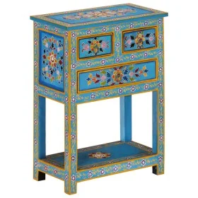 Aparador turquesa de madera maciza de mango 55x30x76 cm de vidaXL, Aparadores - Ref: Foro24-355011, Precio: 193,09 €, Descuen...