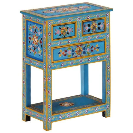 Aparador turquesa de madera maciza de mango 55x30x76 cm de vidaXL, Aparadores - Ref: Foro24-355011, Precio: 193,09 €, Descuen...