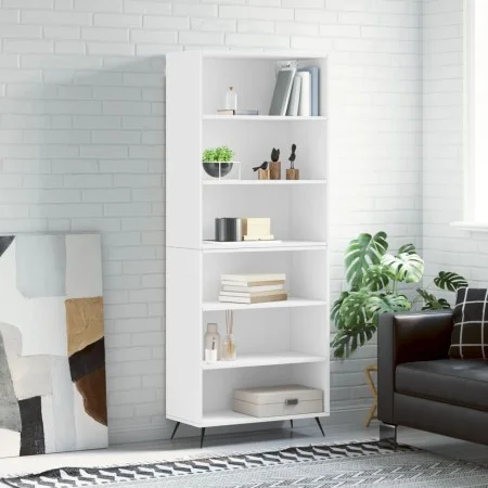 Aparador alto madera de ingeniería blanco 69,5x32,5x180 cm de vidaXL, Aparadores - Ref: Foro24-3189541, Precio: 108,11 €, Des...